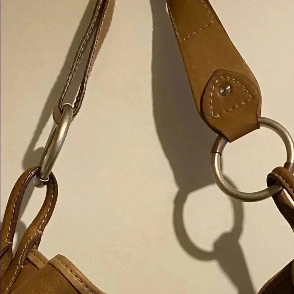 RUEHL no.925 brown distressed leather hobo bag
